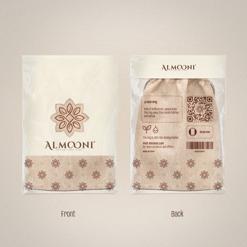Design a simple yet elegant polybag packaging for our loofah brand Design by La_russa