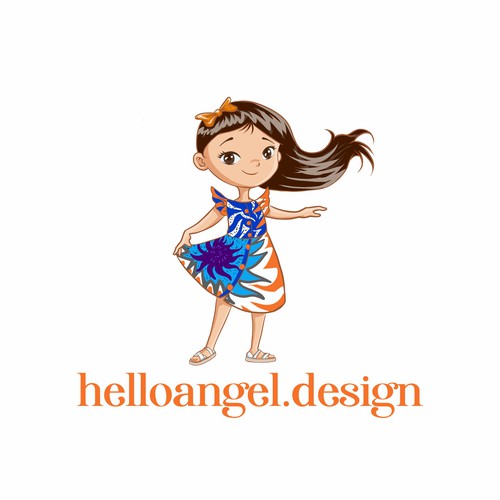 Design Design fun branding pack for little girl's dress brand (logo, biz card, clothing tag, shopping bag) di Hadeboga Studio