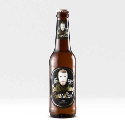 "The Gallivanting Rapscallion" beer bottle label... Design by Coshe®
