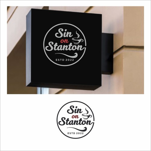 Design gagnant sur "Sin café" réalisé parLogo