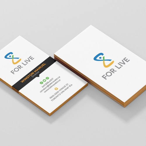 Design a suitable business card for 'For Life' Design réalisé par Birendra Chandra Das