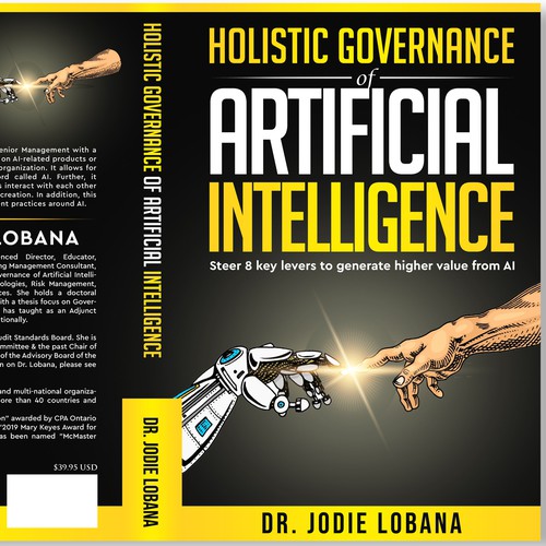Man and Machine interaction - Book cover needed for Governance of Artificial Intelligence Design von NoBoundaries