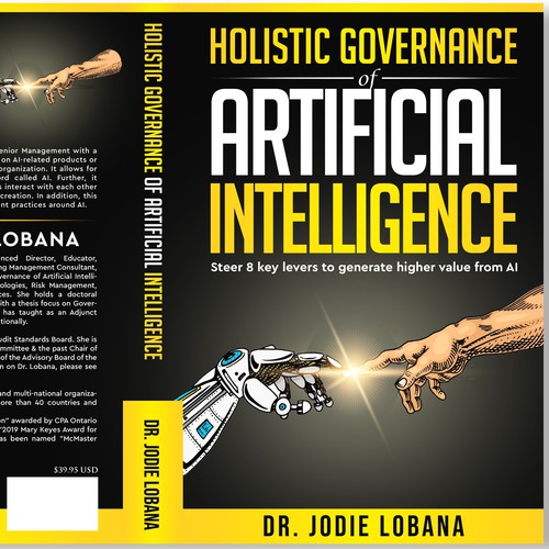 Man and Machine interaction - Book cover needed for Governance of Artificial Intelligence Réalisé par NoBoundaries