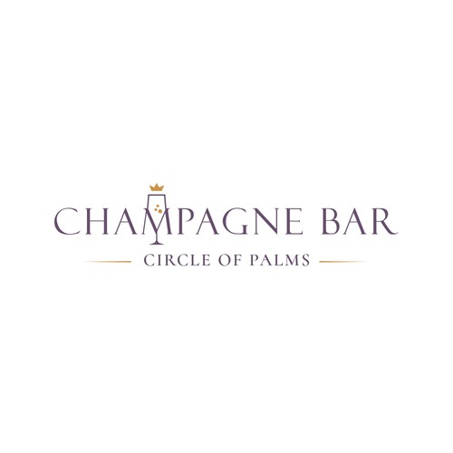 Luxury and modern Champagne Bar logo-ontwerp door alediba