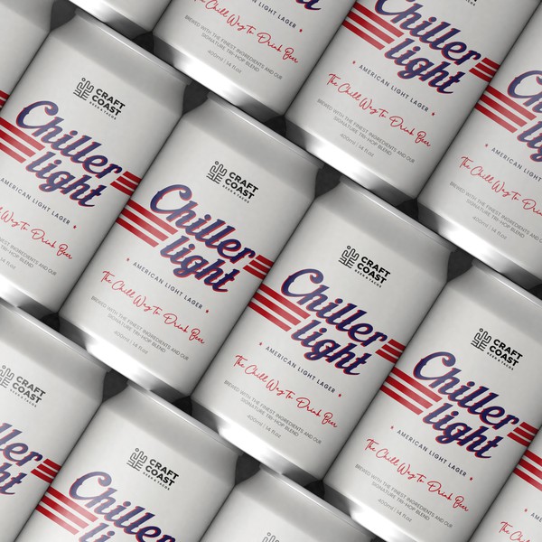 Chiller Light Beer Can design