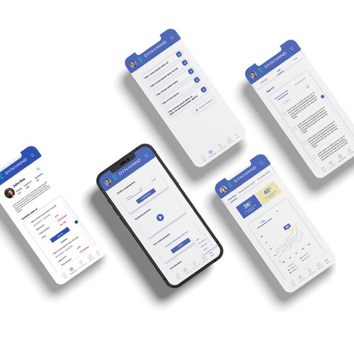 Mobile App Screens design for AI based Technology start up Design by Abe65