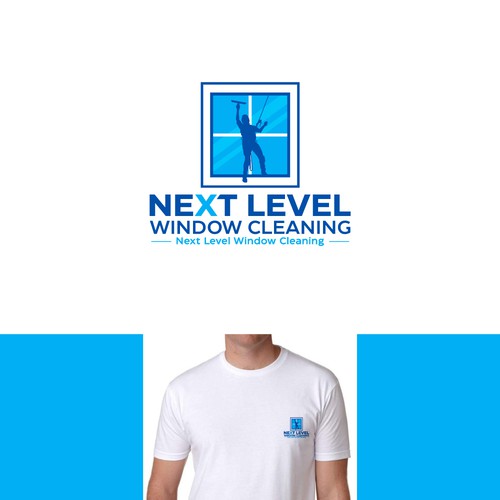 eye-catching window cleaning logo, appeals to homeowners. Design by Elite Craters