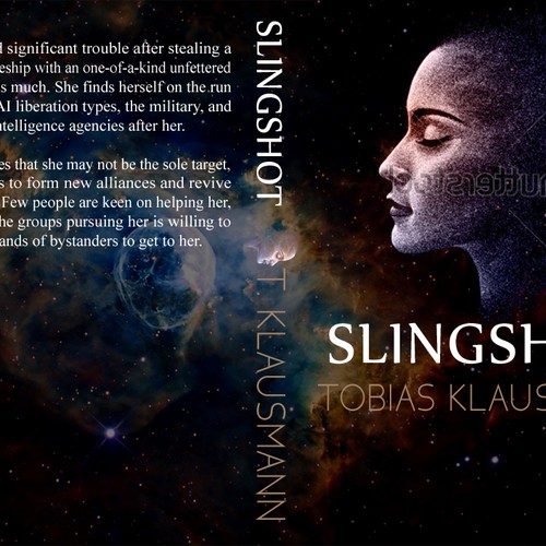 Book cover for SF novel "Slingshot" Diseño de LSDdesign