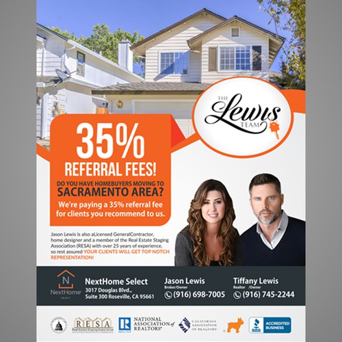 Create a captivating flyer for Real Estate Team Design by Dzhafir