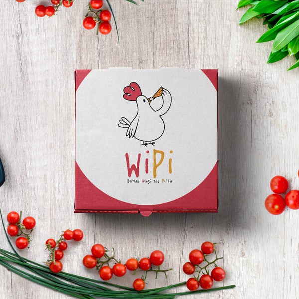 Logo design for WiPi  Korean Wings and Pizza