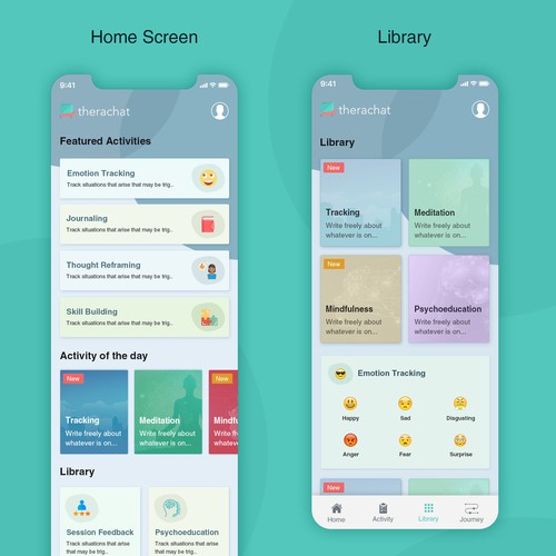 Mental Health App needs fresh design ideas Réalisé par xPrtDesigner