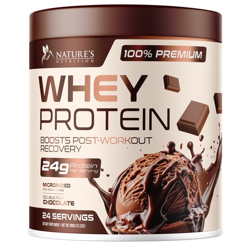 Diseño de Tasty Whey Protein Chocolate Design Needed for Nature's Nutrition de UnderTheSea™