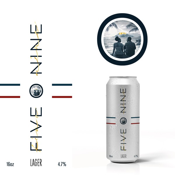 Design by gmungivera titled "Minimalistic label of a lager beer (16 oz can)."