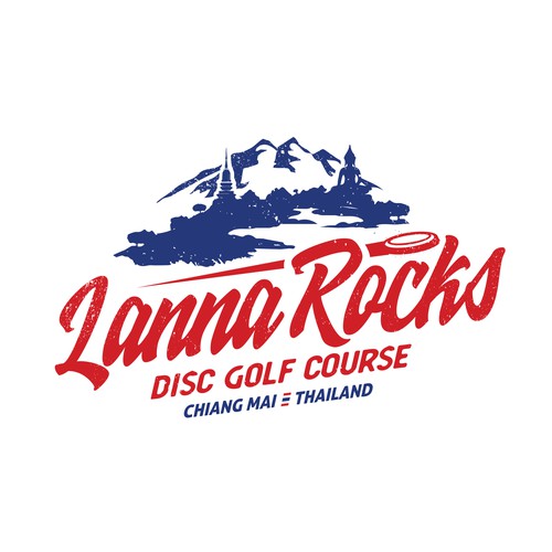 Logo Design for the gorgeous - Lanna Rocks Disc Golf Course - in Chiang Mai Thailand Design by BOLT DESIGN