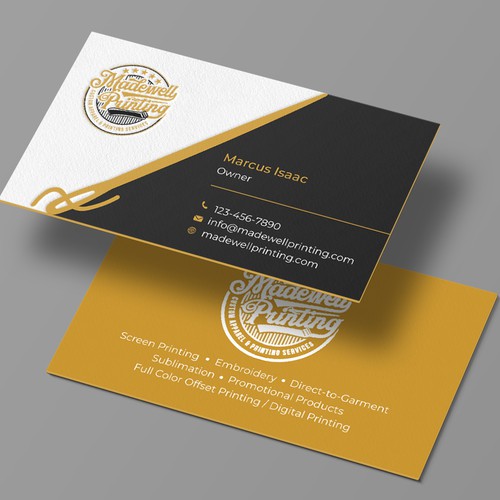 Business Card for a Custom Clothing/Product Business Design by Xclusive16