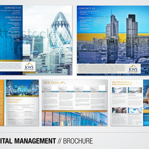 Design a high end marketing brochure for a start up fund Design by MorganEscott