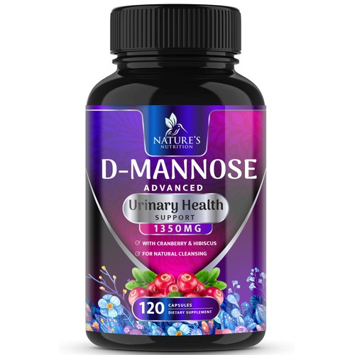 Colorful D-Mannose Design Needed for Nature's Nutrition Design by R O S H I N