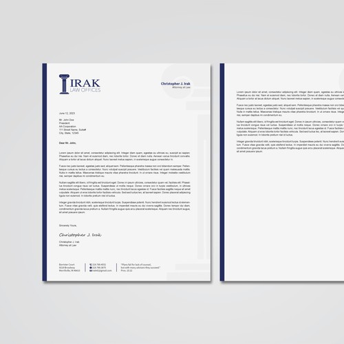 Design a new & improved Legal Letterhead Design by Tcmenk