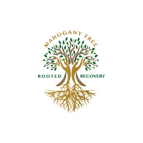 Mahogany Tree, Rooted Recovery.  Grow into new life! Design by TaSereda