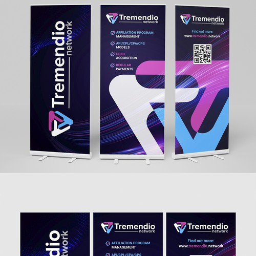 Triangular banner for trade show Design by ideasLab°