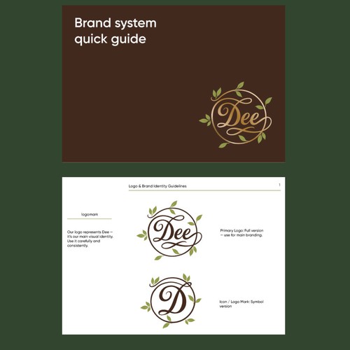 Logo & brand guide contest entry by DesignByMarianne