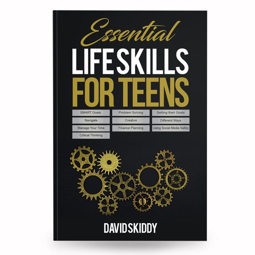 A powerful ebook cover for Essential Life Skills For Teens Design réalisé par anisha umělec