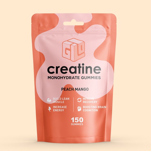 Bag Design for Creatine Monohydrate Gummy brand Design by 'OUM'