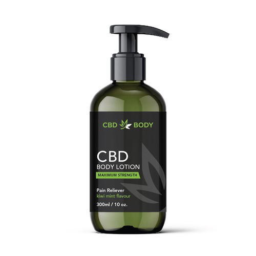 CBD Body Lotion Label Design Contest Design by MMX