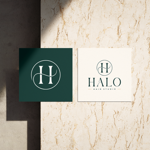 "Hair Studio Rebrand" winning Logo design