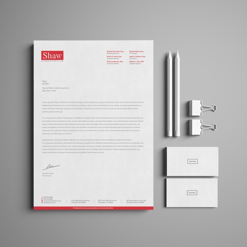 Letterhead for Divorce & Family Law Firm; Modern, Minimalist, Conservative Design Design by Felix SH