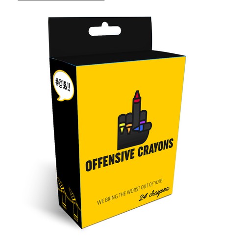 offensive crayons needs your help for packaging, Product packaging  contest