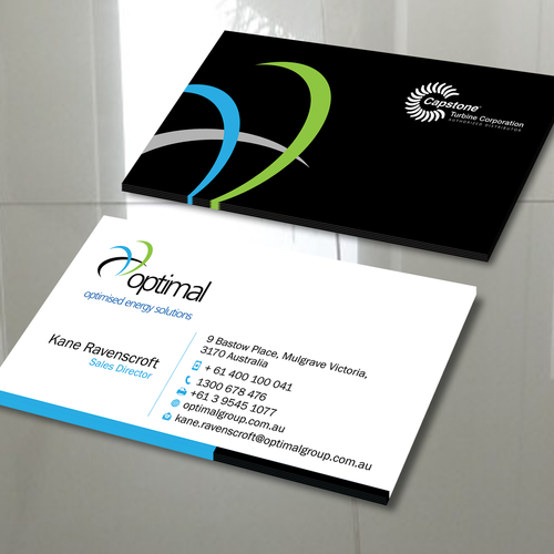 Create new business cards for Optimal Group Design by bleubird