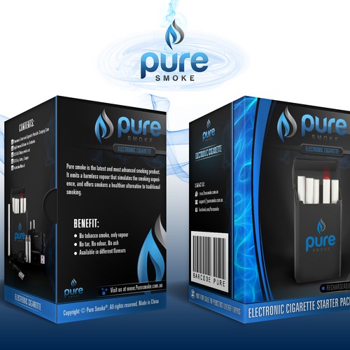 New product packaging wanted for Pure Smoke Electronic Cigarettes