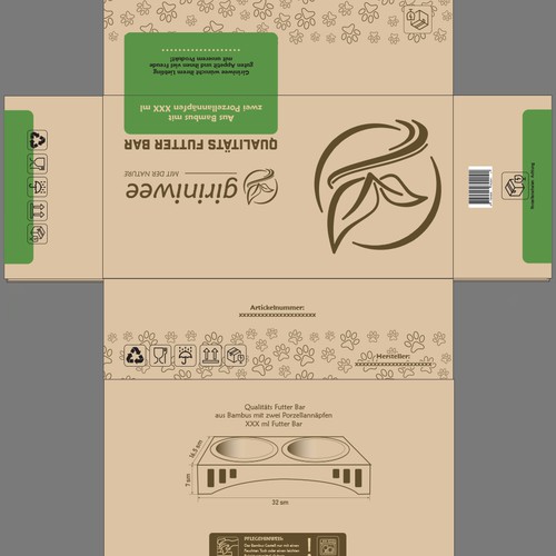 Verpackungsdesign für einen Futter Bar Karton Design by Lena Diser