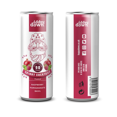 Premium Slim Can Packaging Design for a Global Award Winning Premixed Alcoholic Cocktail Brand Design by bcn_brs