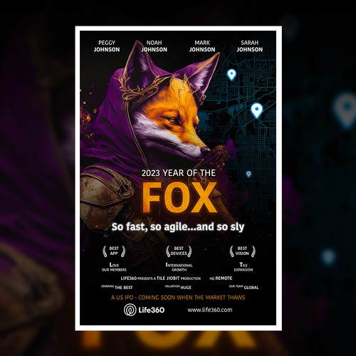 Life360 2023 Year of the Fox Poster Design by MeDesign✦