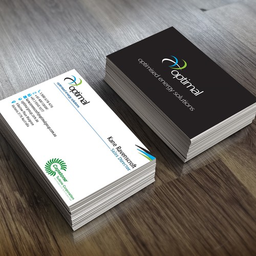 Create new business cards for Optimal Group Design réalisé par Creative Catcher