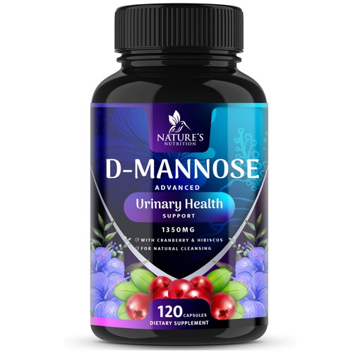 Colorful D-Mannose Design Needed for Nature's Nutrition Design by R O S H I N