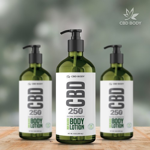 CBD Body Lotion Label Design Contest Design by Manoj Gajjar