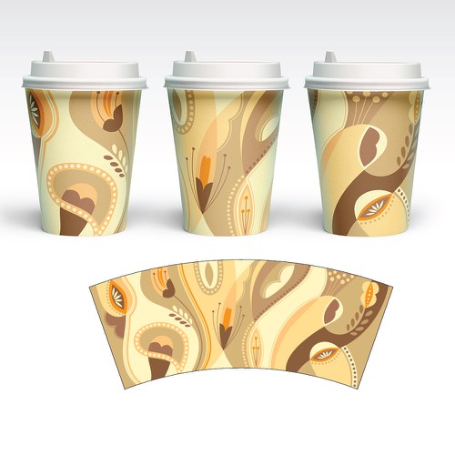 Artwork Design for Paper Cups Diseño de Maria GR