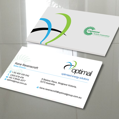 Create new business cards for Optimal Group Design by bleubird