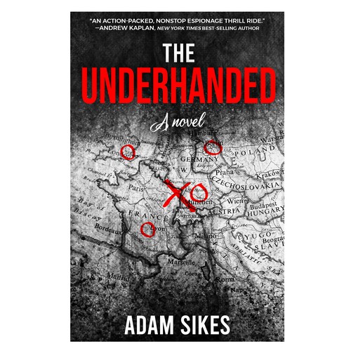 Diseño de THE UNDERHANDED - a new geo-political espionage thriller from former CIA officer Adam Sikes de yonkaz C&C