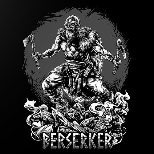 Create the design for the "Berserker" t-shirt Réalisé par wargalokal