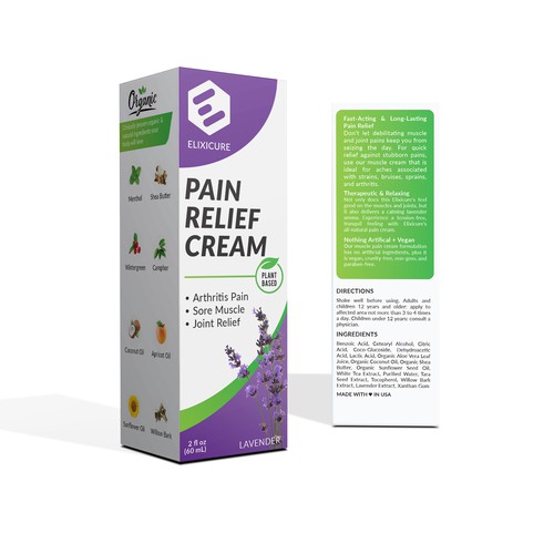 Pain Relief Cream Packaging Design by Shisiouk