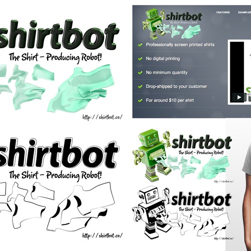 Shirtbot! The Shirt-Producing Robot needs an icon. Diseño de kariagekun