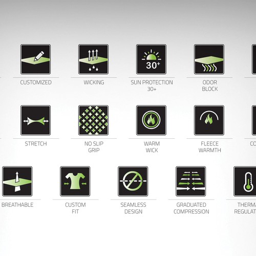 Create Fabric Technology Icons for Custom Sports Sleeves Design by Stayfun