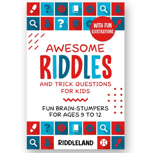 A Parent-Catching Book Cover for Riddle Book Design by Charala