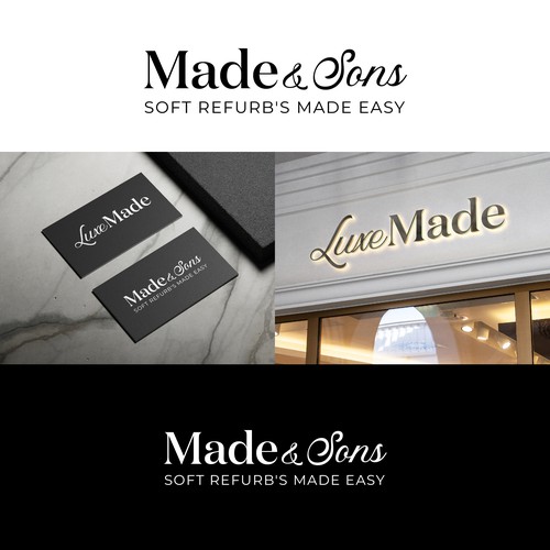 Luxury Meets Ease: Logo & Card Design for Made & Sons Design by Razades Studio