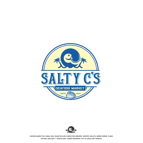 Island seafood market seeks fun, fresh, colorful logo Design réalisé par honeyjar