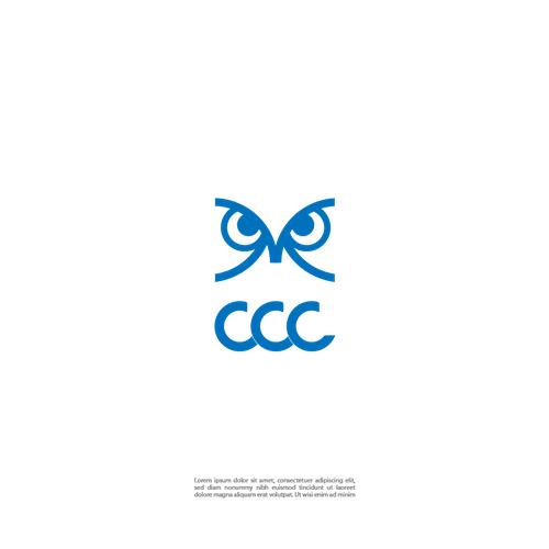 Business service logo with owl symbol Design by LEN-ART DESIGN